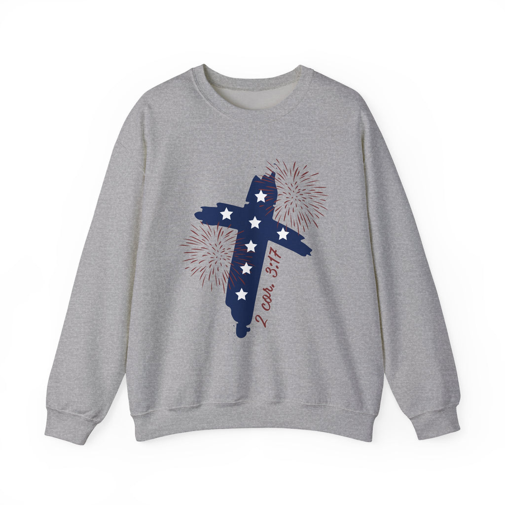 Spirit of the Lord Crewneck Sweatshirt — "Where the Spirit of the Lord Is, There Is Freedom"