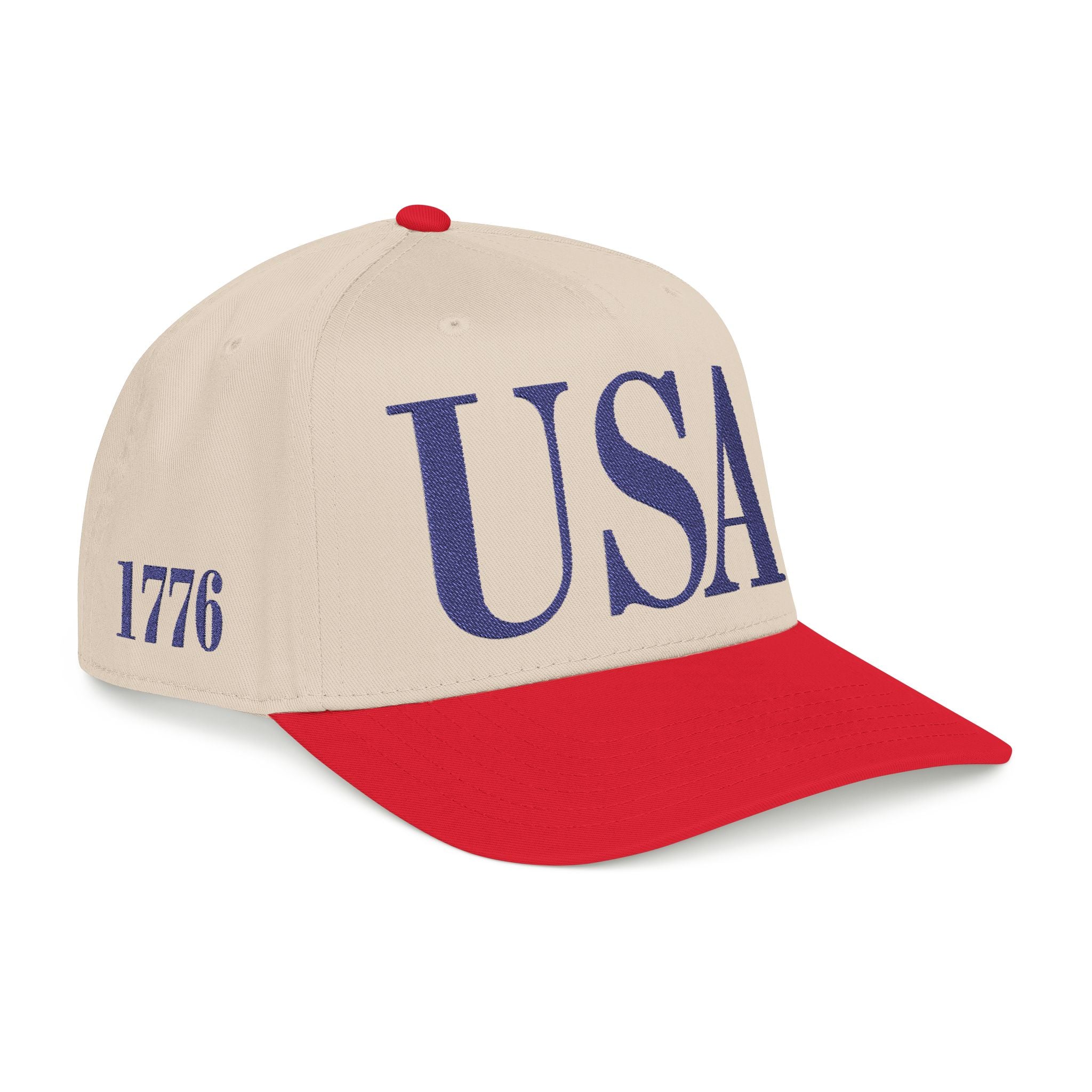 250th USA Anniversary Mid Profile Baseball Cap — Simple Patriotic Celebration Hat