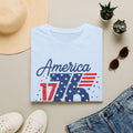1776 America Retro T-Shirt — Land of the Free Patriotic Tee