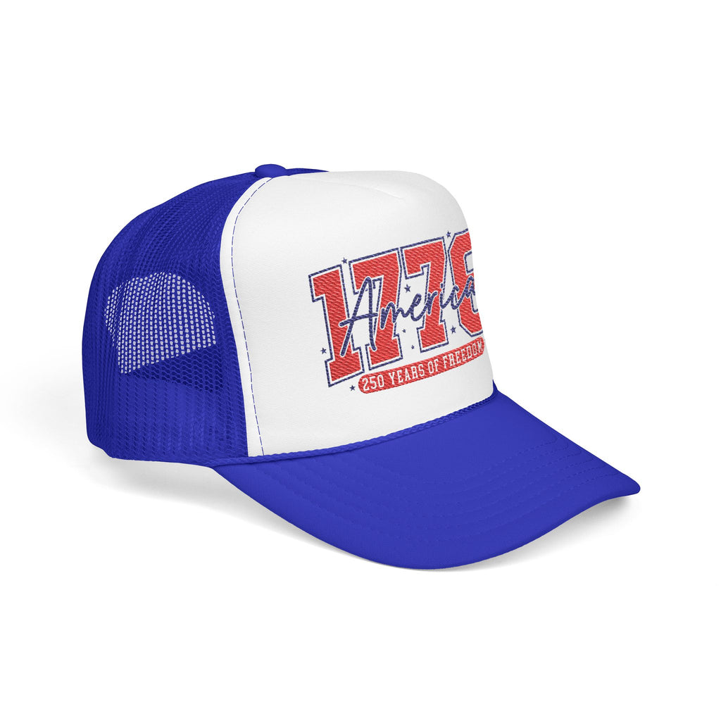 1776 America Trucker Hat — Retro Patriotic Freedom Foam Cap
