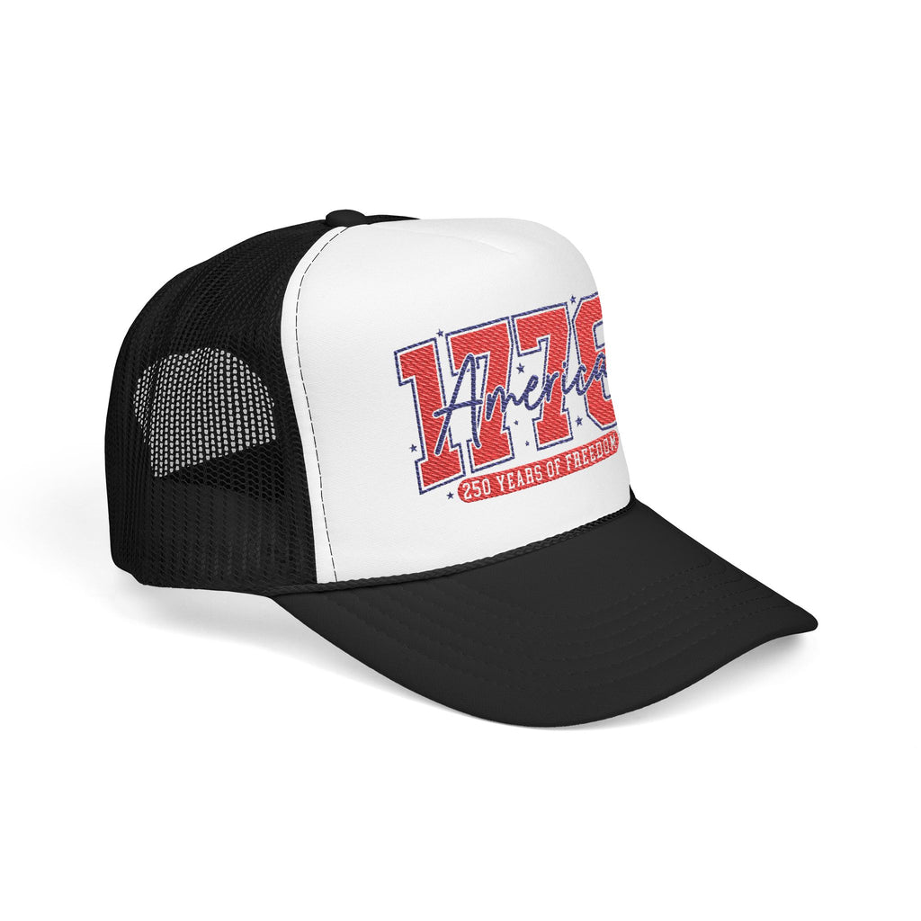 1776 America Trucker Hat — Retro Patriotic Freedom Foam Cap
