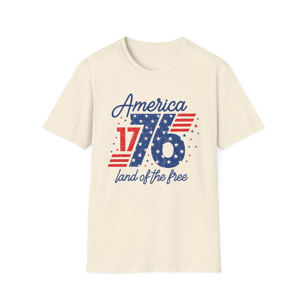 1776 America Retro T-Shirt — Land of the Free Patriotic Tee