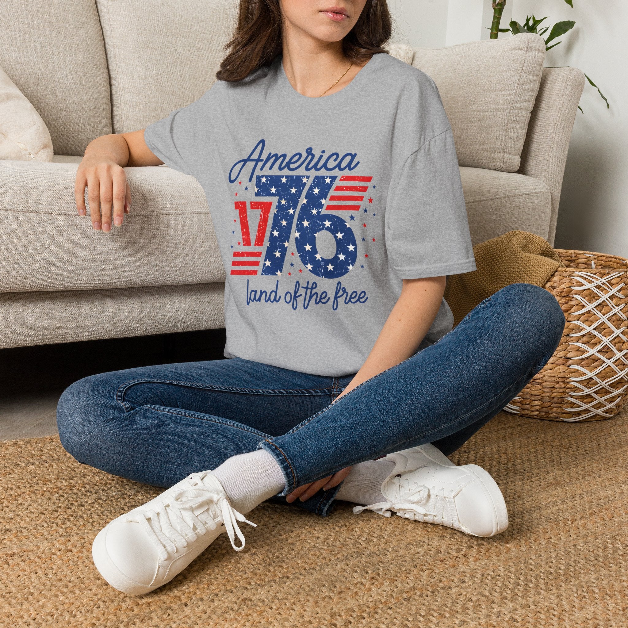 1776 America Retro T-Shirt — Land of the Free Patriotic Tee