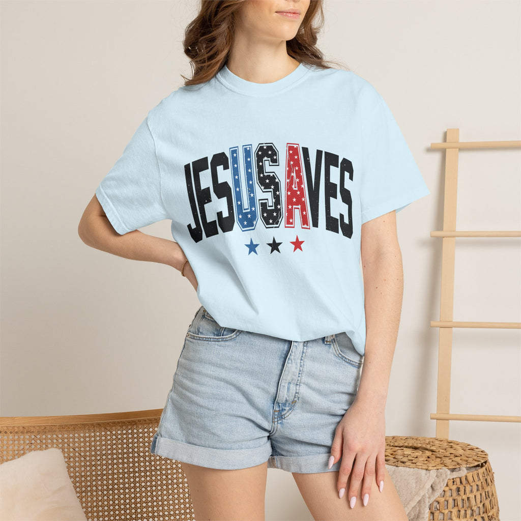 Jesus Saves T-Shirt — Patriotic Christian Tee
