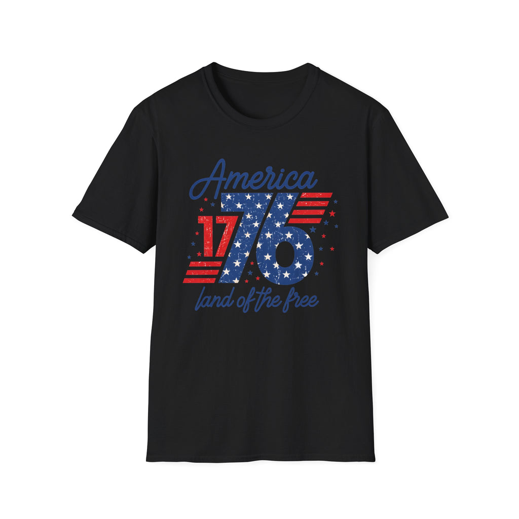 1776 America Retro T-Shirt — Land of the Free Patriotic Tee