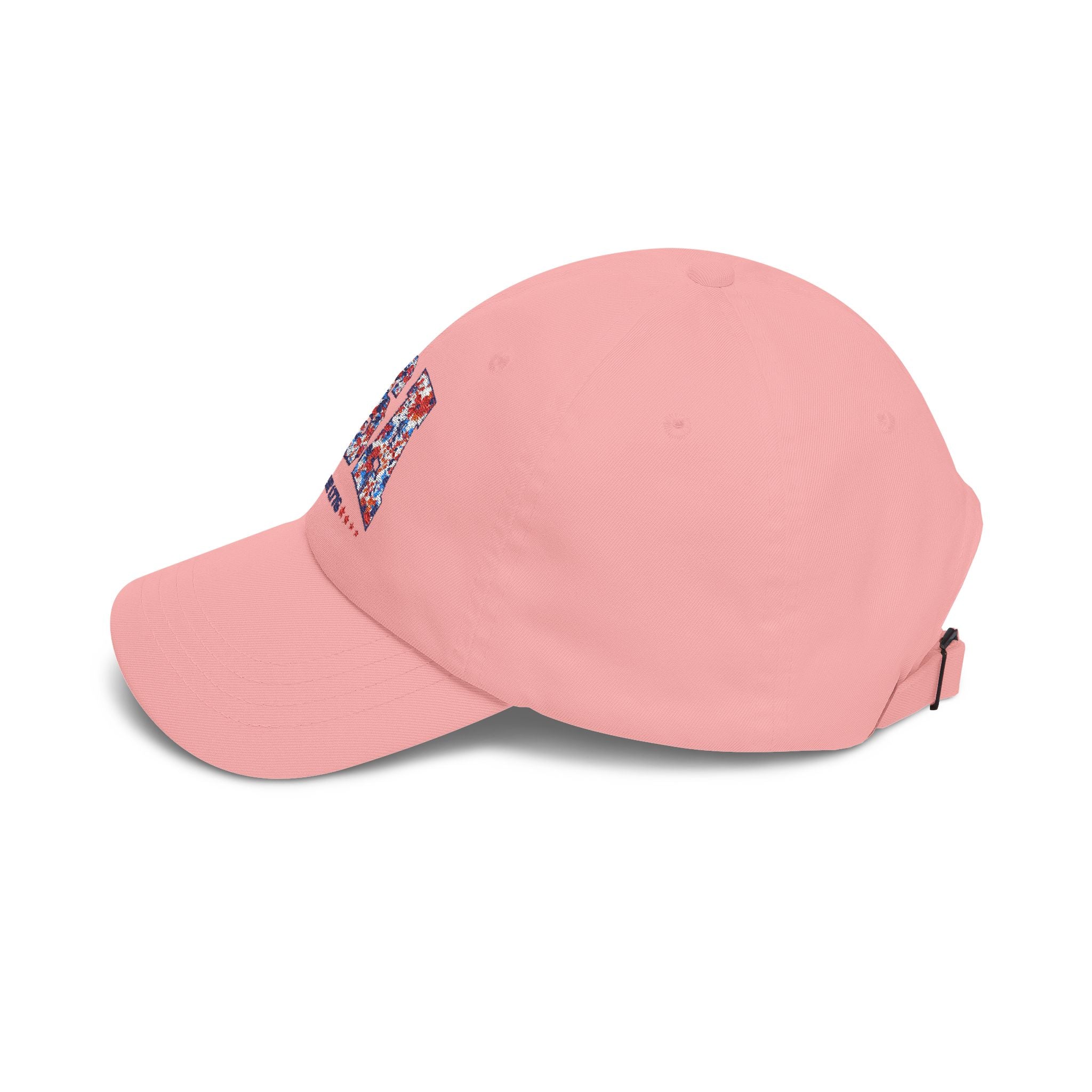 Patriotic Floral Dad Cap — Vintage American Flag Flower Baseball Hat
