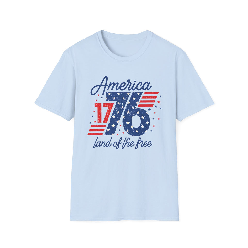 1776 America Retro T-Shirt — Land of the Free Patriotic Tee