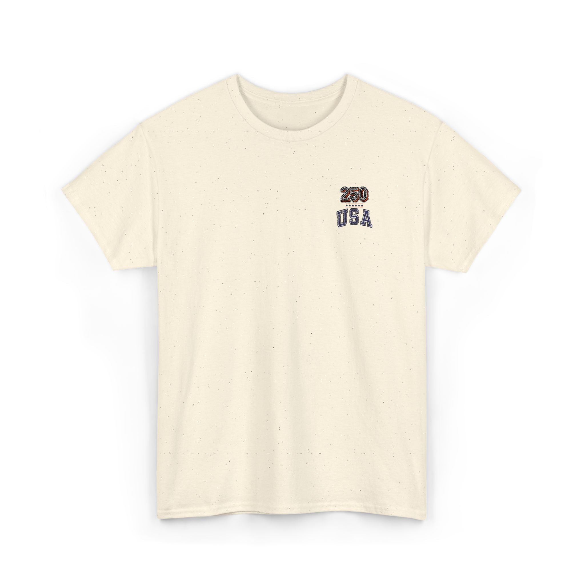 Patriotic 'USA 250' Tee Embroidery - Small Chest Graphic