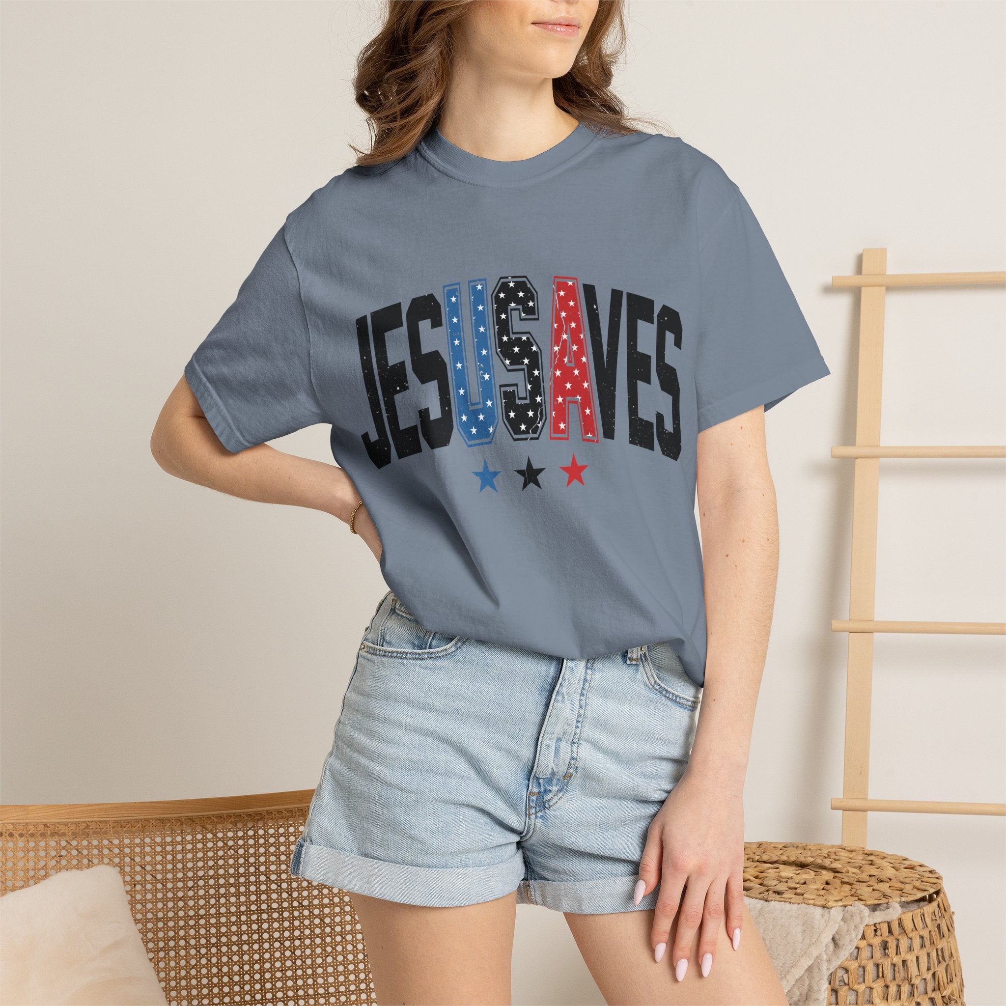 Jesus Saves T-Shirt — Patriotic Christian Tee