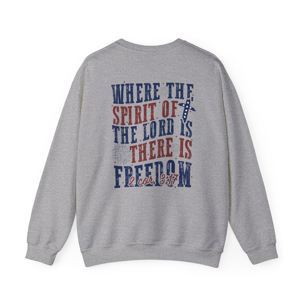 Spirit of the Lord Crewneck Sweatshirt — "Where the Spirit of the Lord Is, There Is Freedom"
