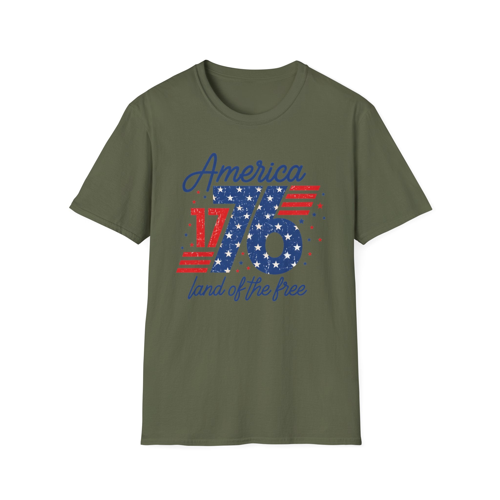 1776 America Retro T-Shirt — Land of the Free Patriotic Tee