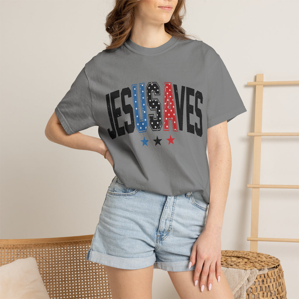 Jesus Saves T-Shirt — Patriotic Christian Tee